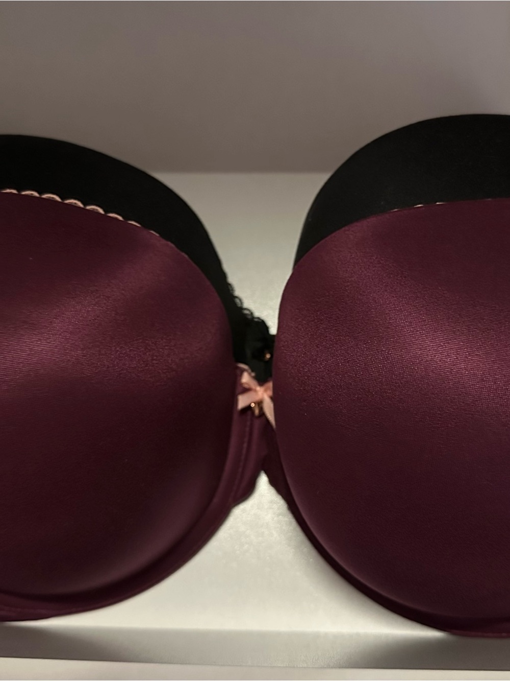 Victoria's Secret Perfect Shape Bra - Plum & Black